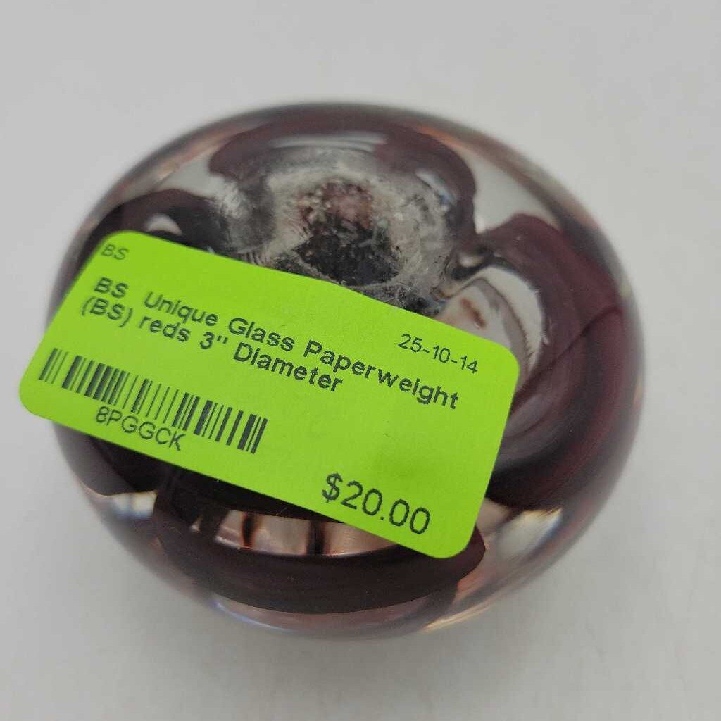 Unique Glass Paperweight (BS)
