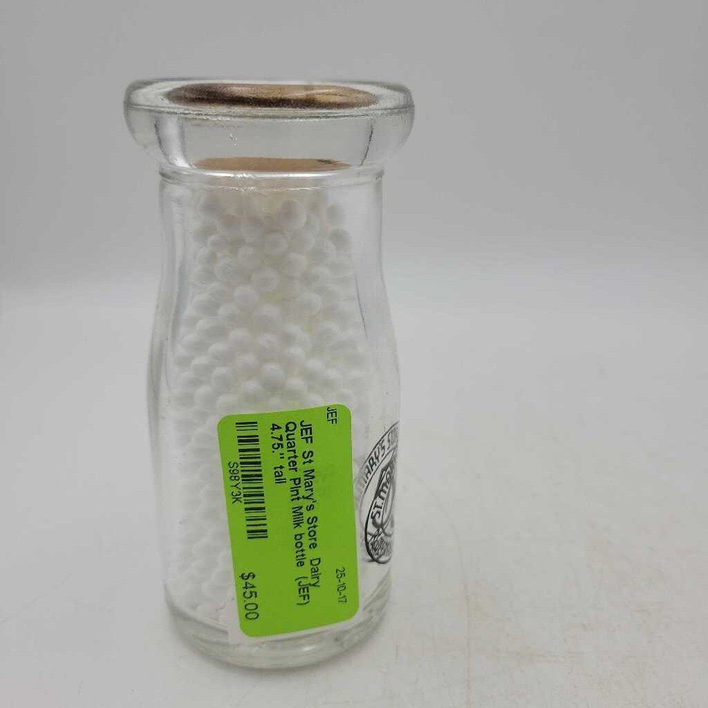 St Mary's Store Dairy Quarter Pint Milk bottle (JEF)