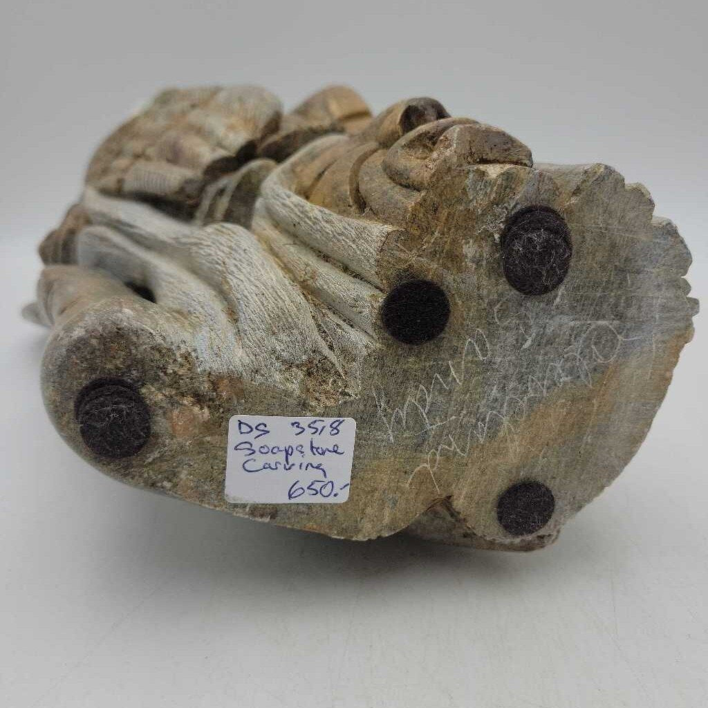 Six Nations Soapstone carving Signed Cleveland Sandy (DS)