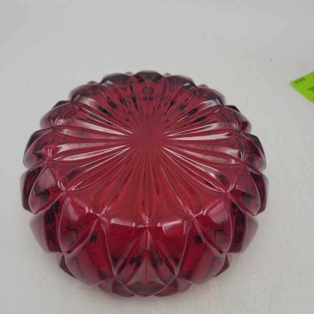 Shannon Crystal Ruby Red Glass Candy dish (RHA)