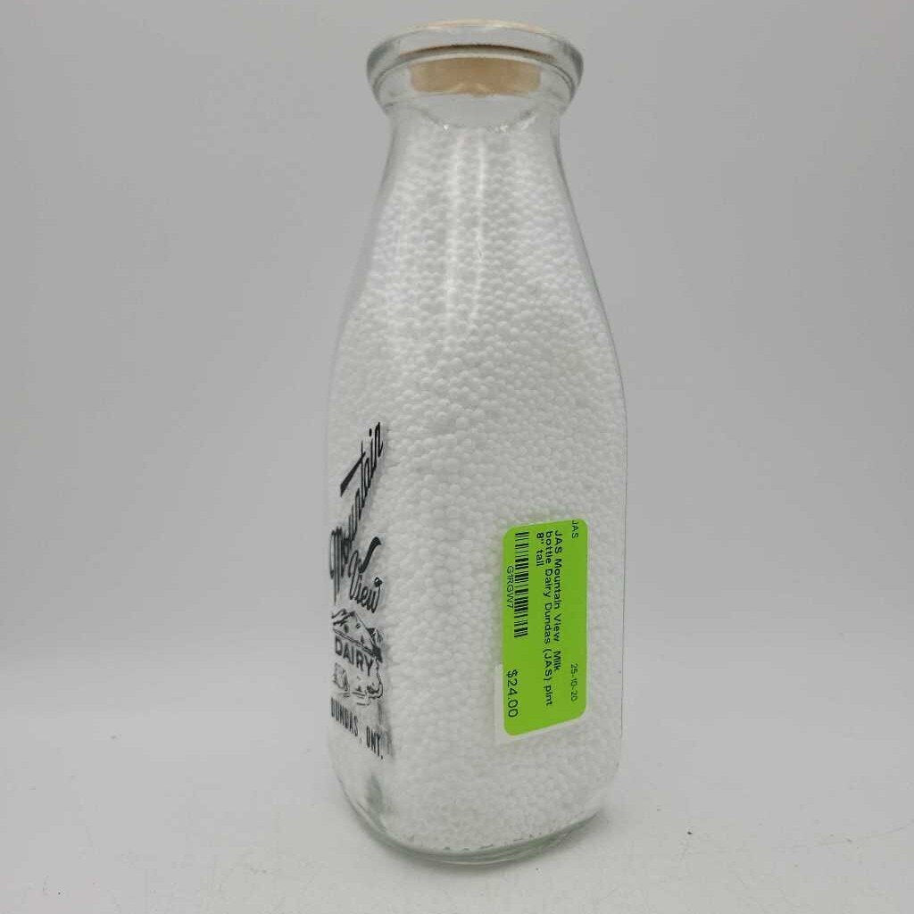 Mountain View Milk bottle Dairy Dundas (JAS) pint