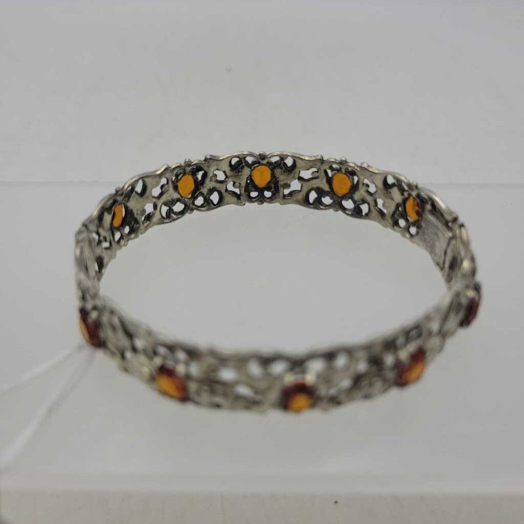 Ornate Vintage Sterling Bangle- 13289 (JL)