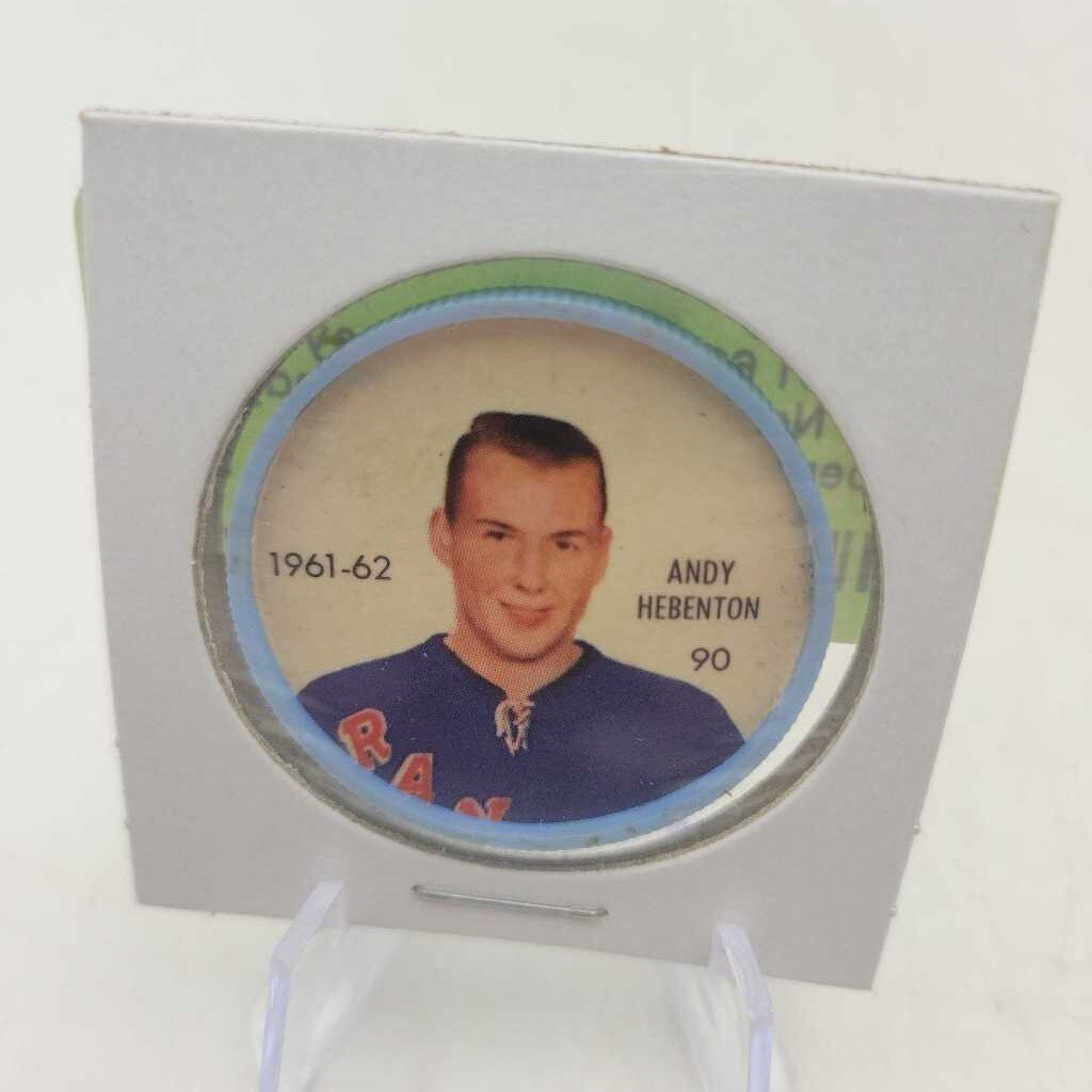 61 62 Shirriff Hockey coin New York Ranger Andy Hebenton # 90(JAS)