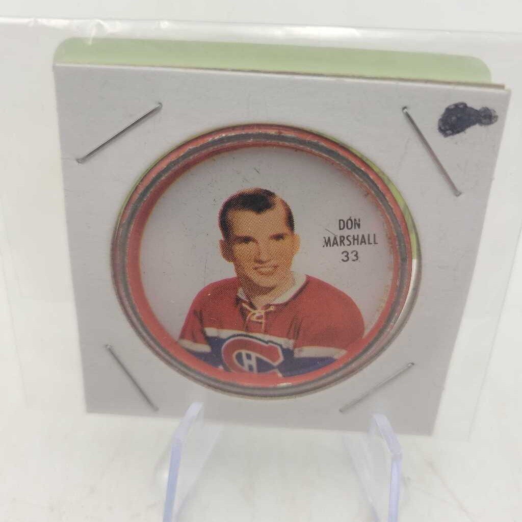62 63 Shirriff Hockey Montreal Canadians Don Marshall # 33(JAS)