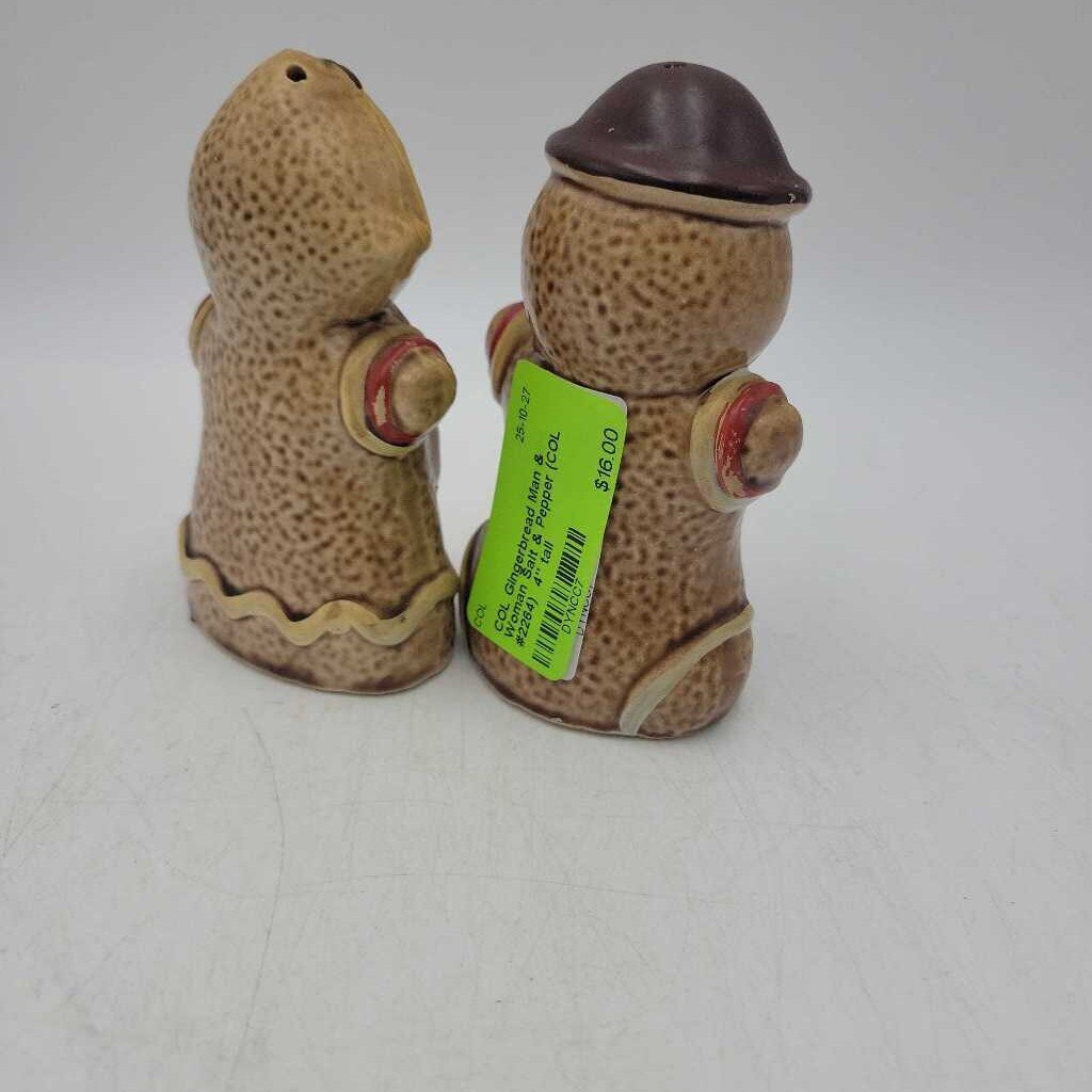 Gingerbread Man & Woman Salt & Pepper (COL #2264)