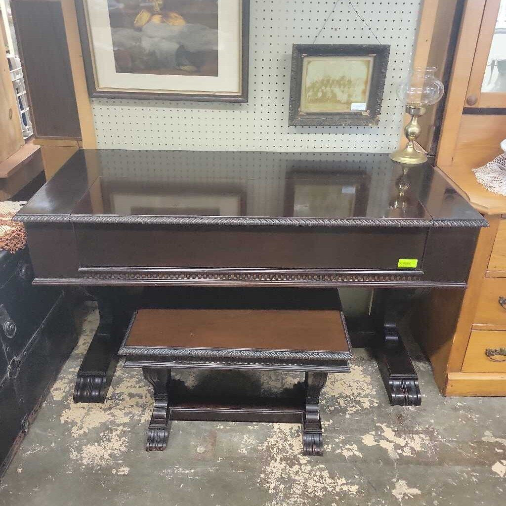 Vintage Fold Top Desk/Table w/Bench(YVO) (510)