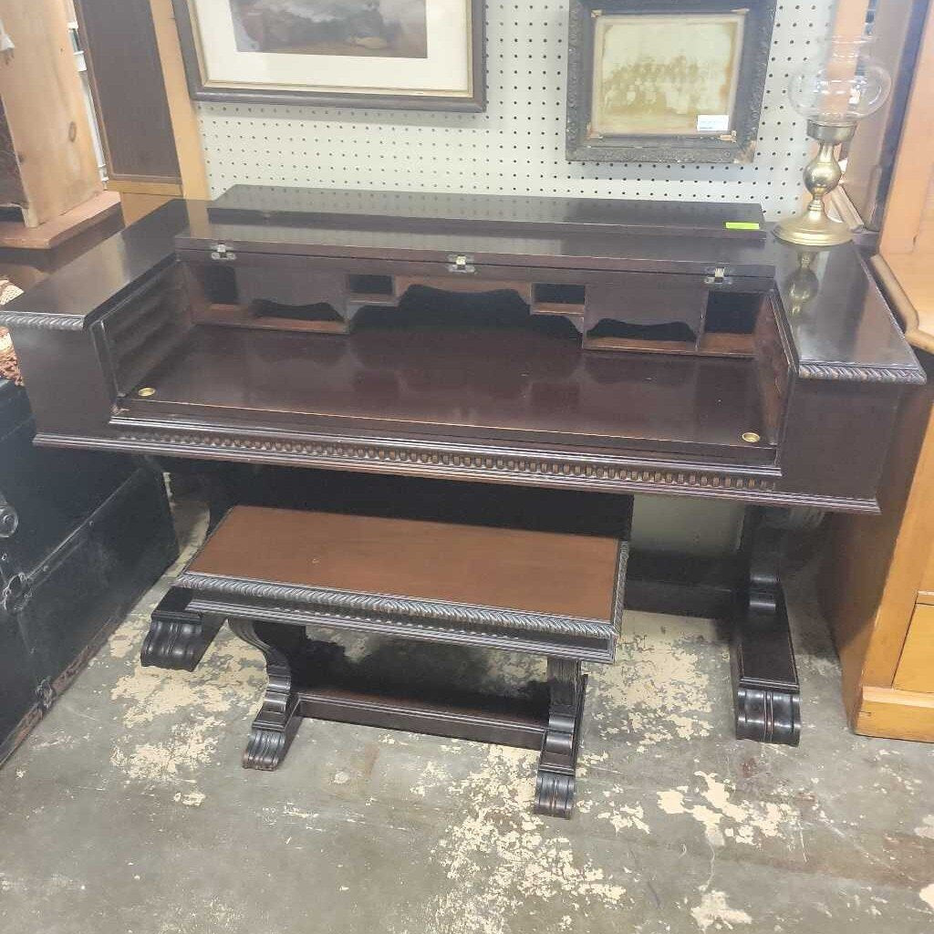 Vintage Fold Top Desk/Table w/Bench(YVO) (510)