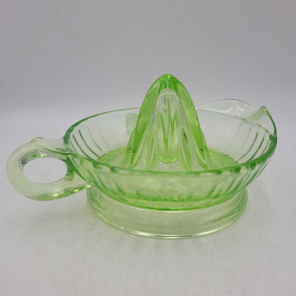 Uranium Glass Juicer reamer circa 1930 (JAS)