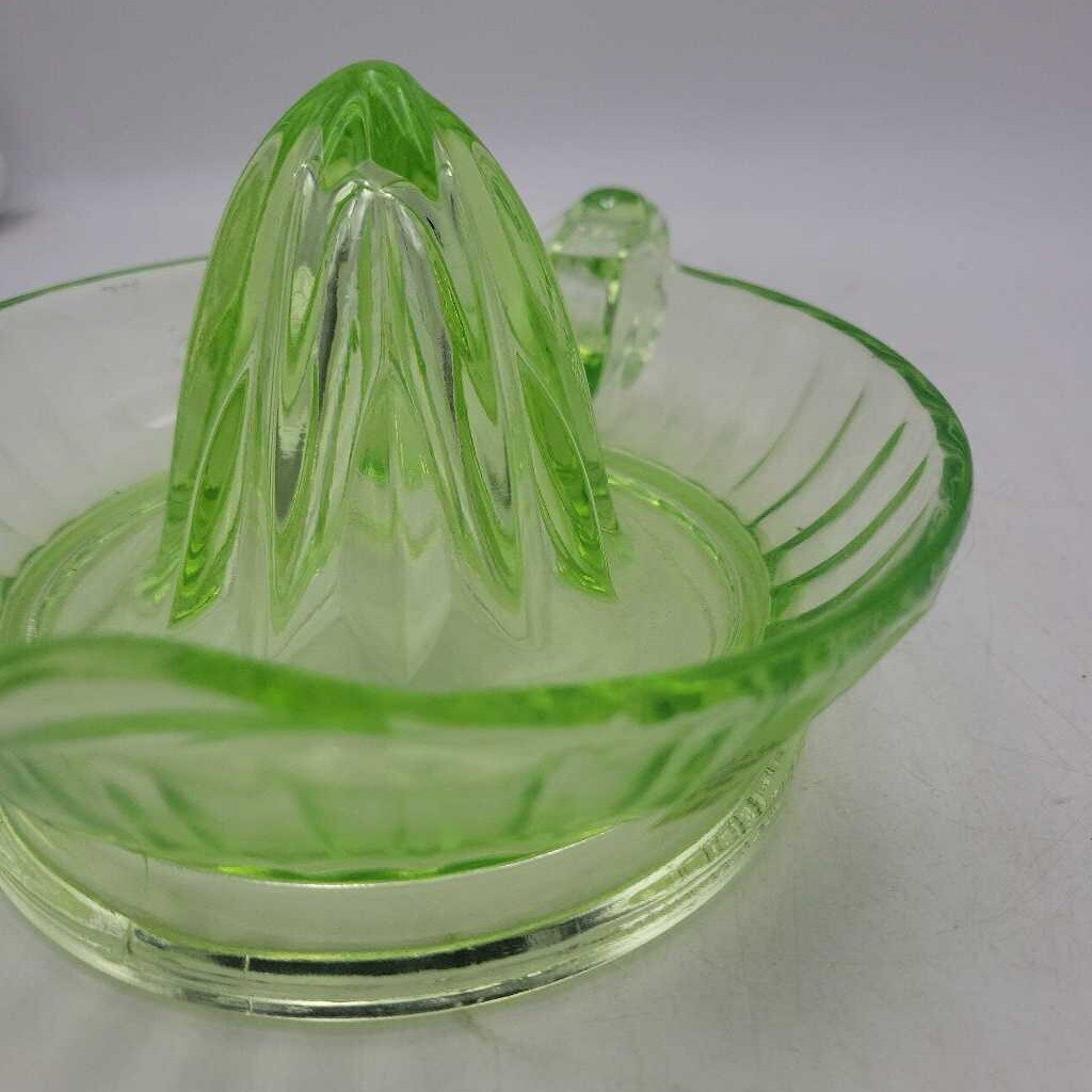 Uranium Glass Juicer reamer circa 1930 (JAS)