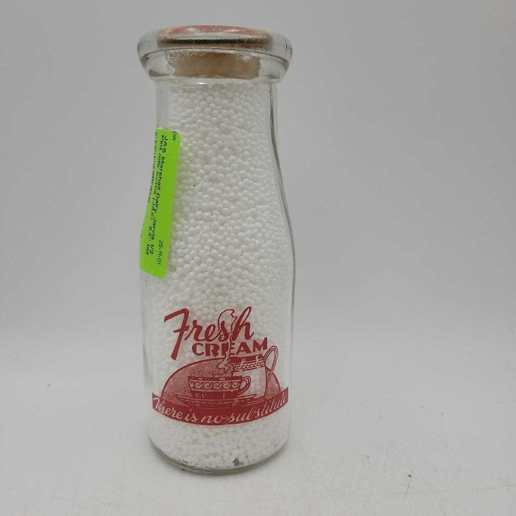 Marshall Dairy Jarvis 1/2 Pint milk bottle (DR)