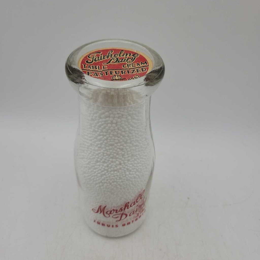 Marshall Dairy Jarvis 1/2 Pint milk bottle (DR)
