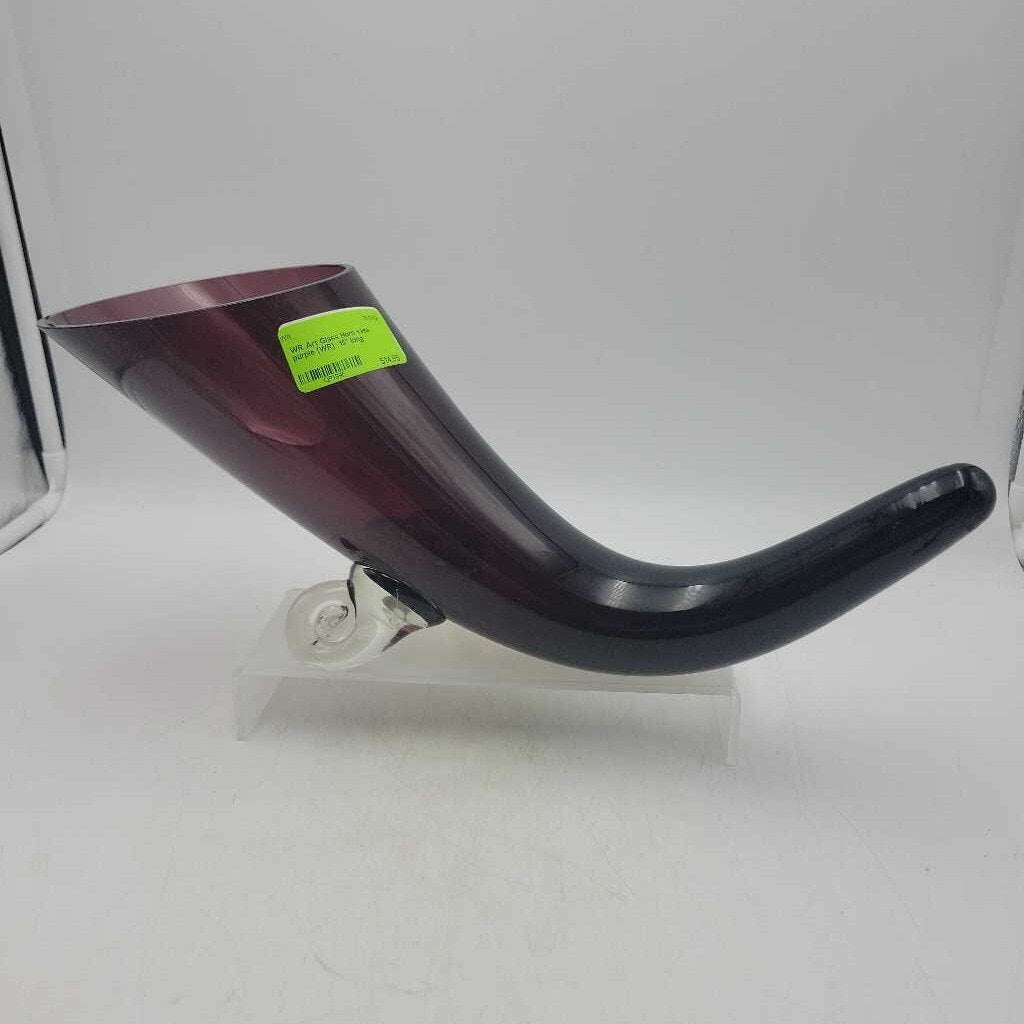 Art Glass Horn vase purple (WR)