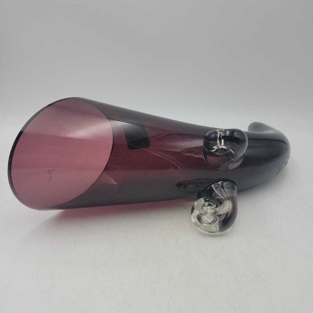 Art Glass Horn vase purple (WR)