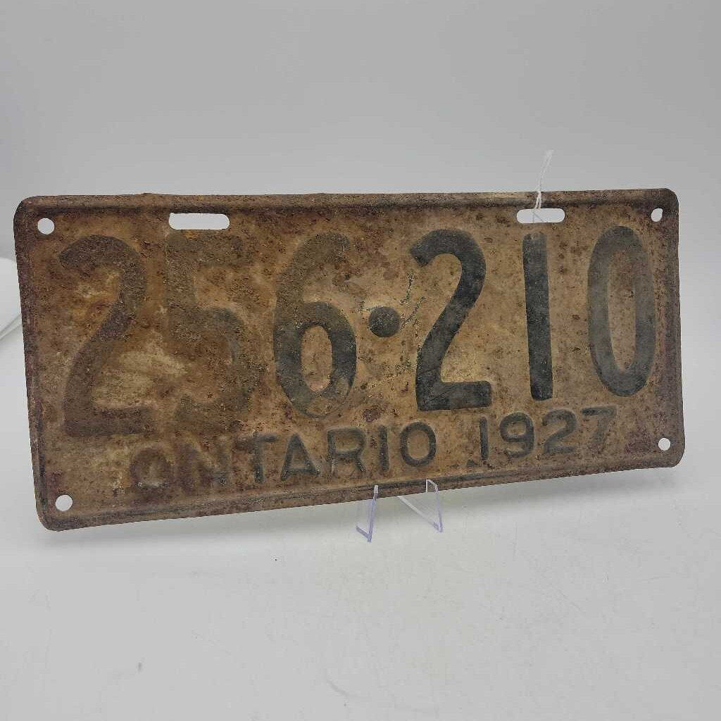 1927 License Plate (as is)