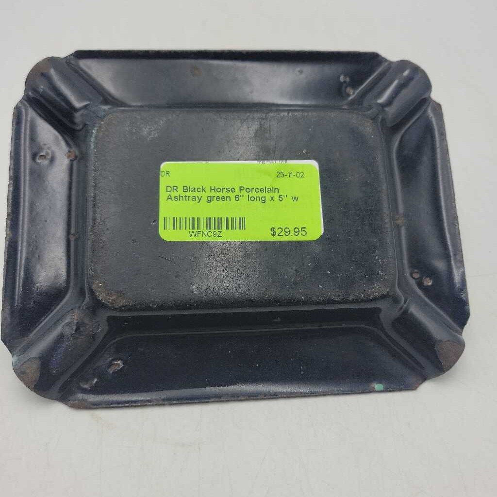 Black Horse Porcelain Ashtray