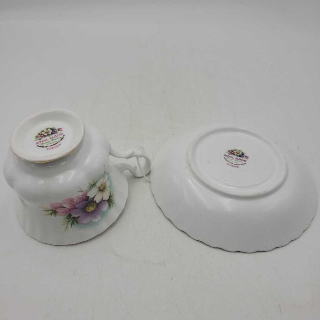 Royal albert Cup and saucer October Cosmos (DEB)