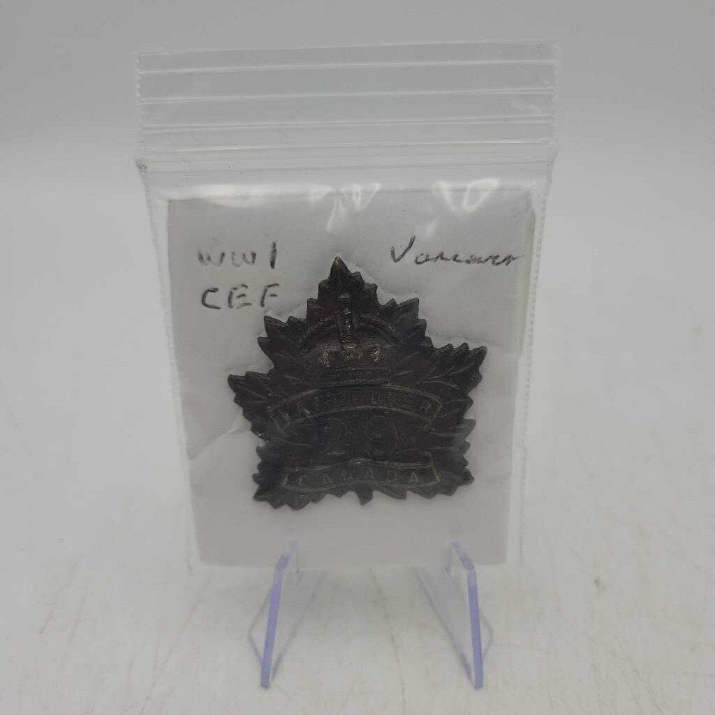 WW1 CEF 29 th Vancouver Badge (JL) war memorabilia