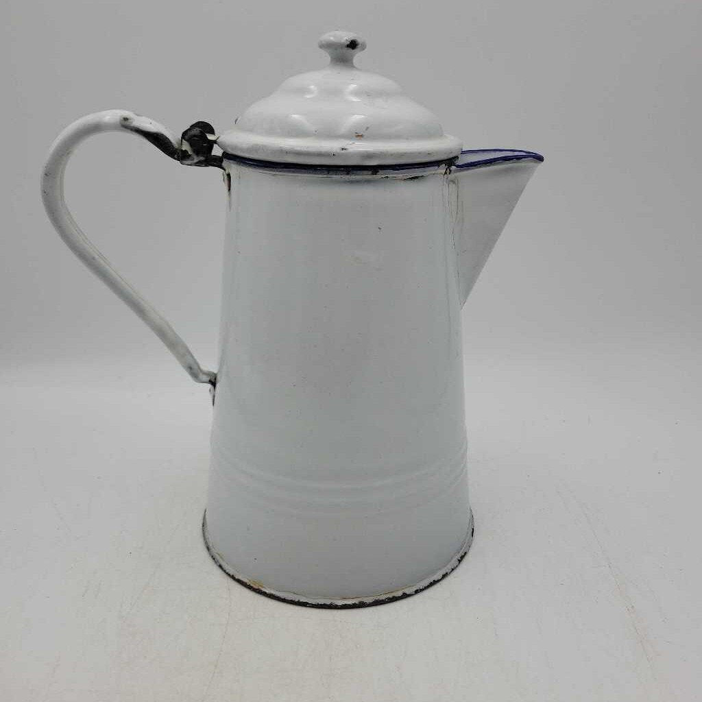 Antique Enamelware Kettle Coffee pot (AGD)