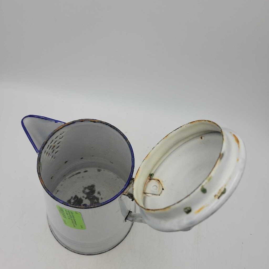 Antique Enamelware Kettle Coffee pot (AGD)