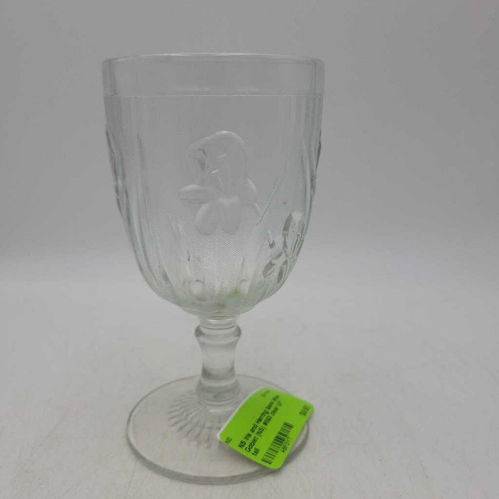 Iris and Herring bone Wine Goblet (NS) #593