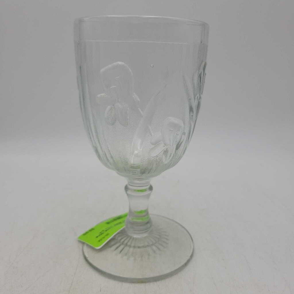 Iris and Herring bone Wine Goblet (NS) #593