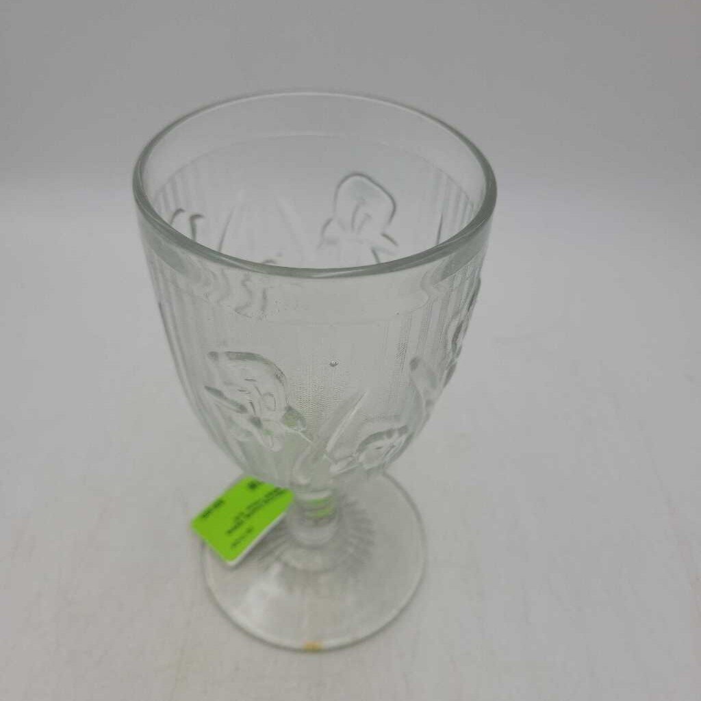 Iris and Herring bone Wine Goblet (NS) #593