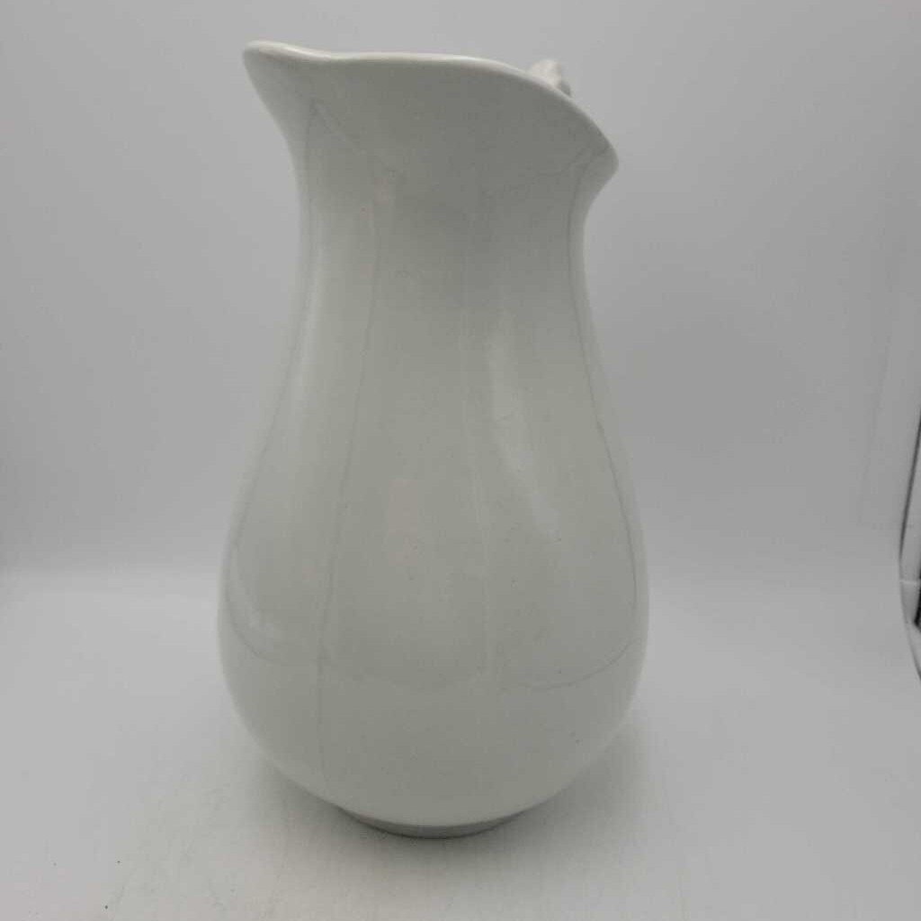 White ironstone pitcher Baker & Co. (JL)