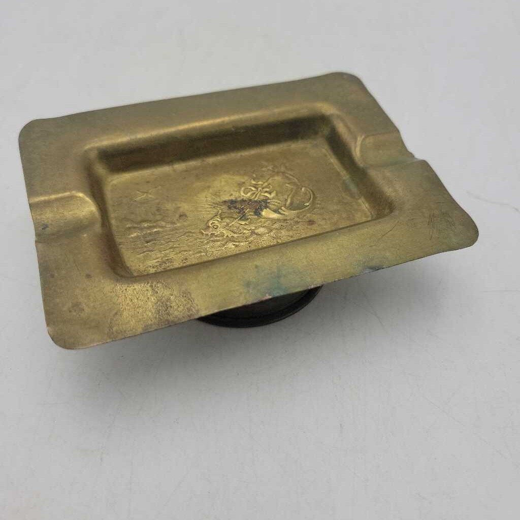 Brass Footed Mythological Scene Ashtray (JL)