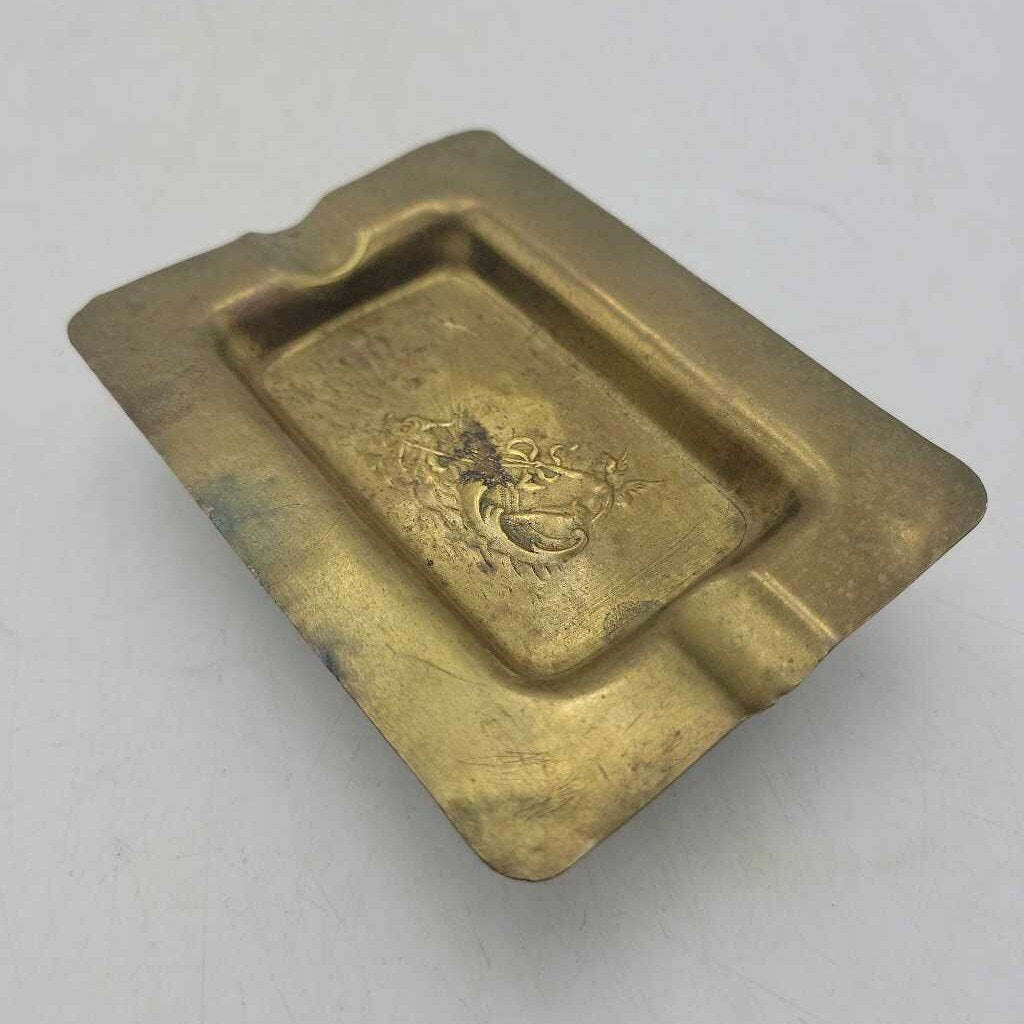 Brass Footed Mythological Scene Ashtray (JL)