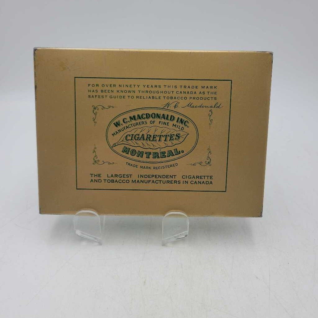 Macdonald's Gold Standard Export A Flat 50 Tobacco Tin (JAS)