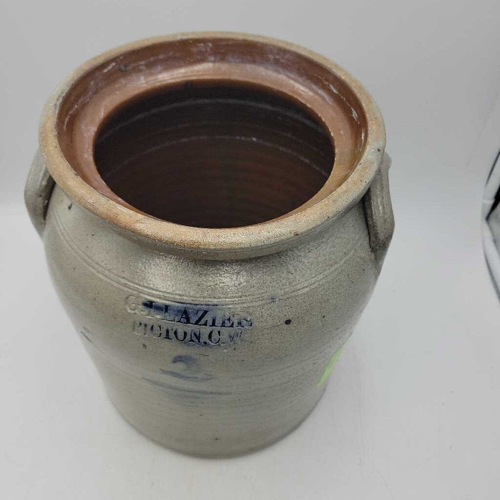 G.L. Lazier 2 Gallon Crock Picton C.W. (Jas)
