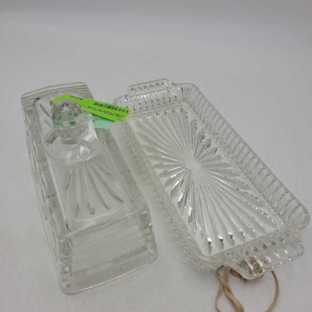 MCM press glass Dish (TRE)