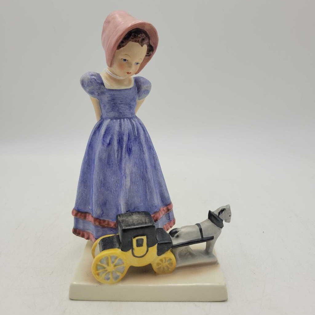 Hummel Figurine Girl with Toy Carriage Full Bee FB3 (RHA)