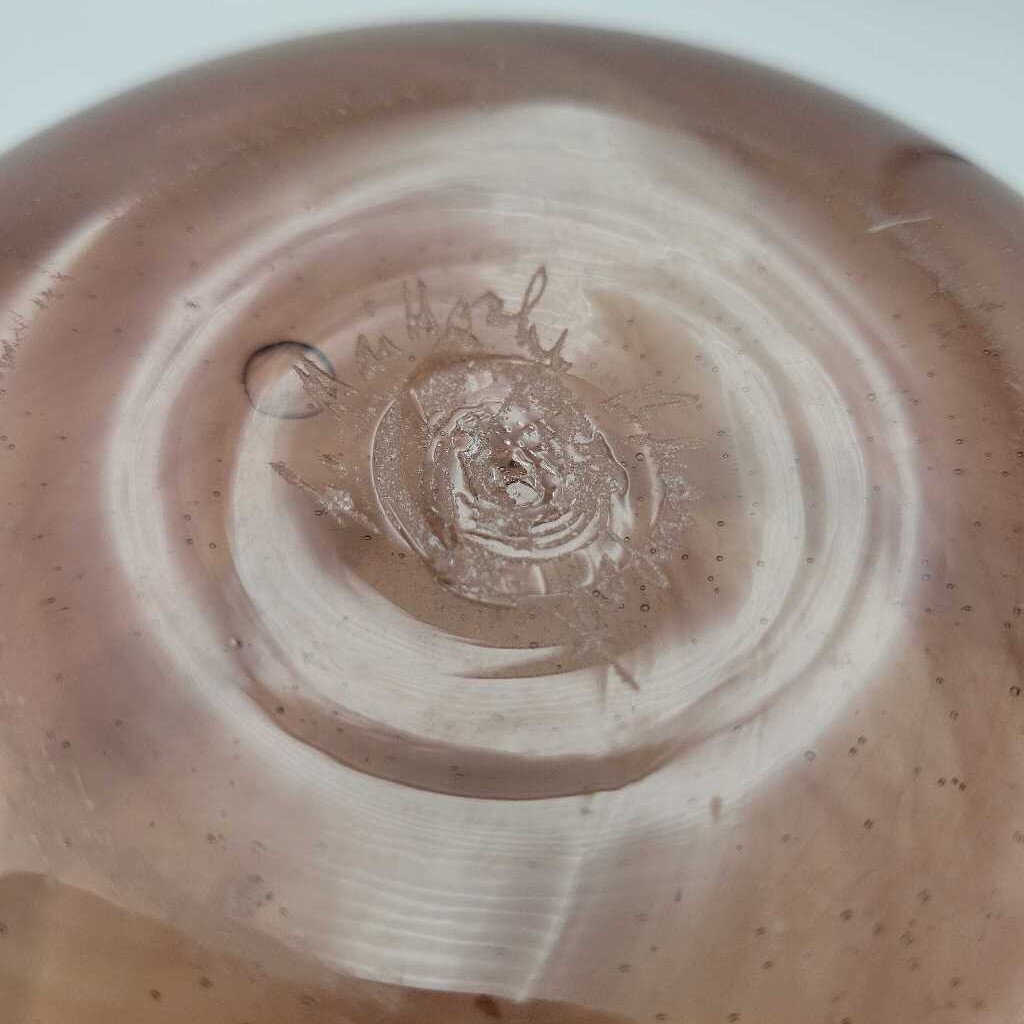 Art Glass vase Signed (DEB)