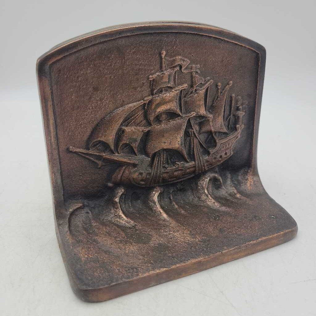 Vintage Ship Bookends (M2) 6