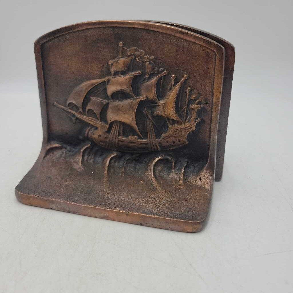 Vintage Ship Bookends (M2) 6