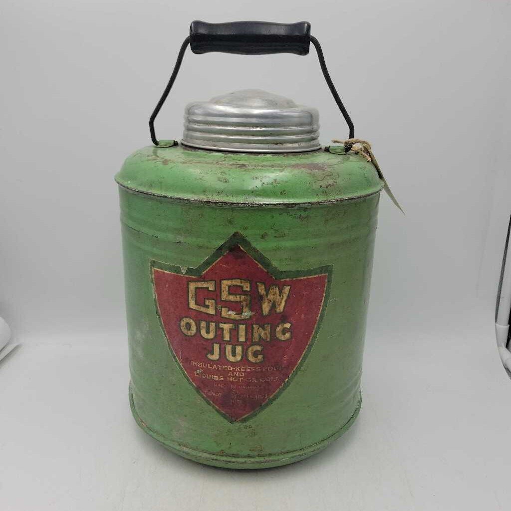 1950's GSW Picnic Jug with Stoneware Insulated Liner 15"H (GBZ)