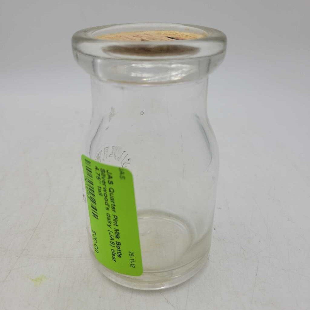 Quarter Pint Milk Bottle Silverwood's dairy (JAS)