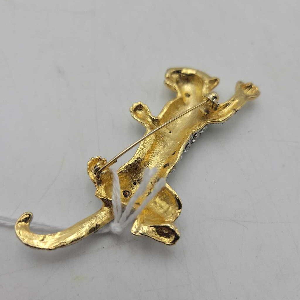 Rhinestone cat brooch (LIND)