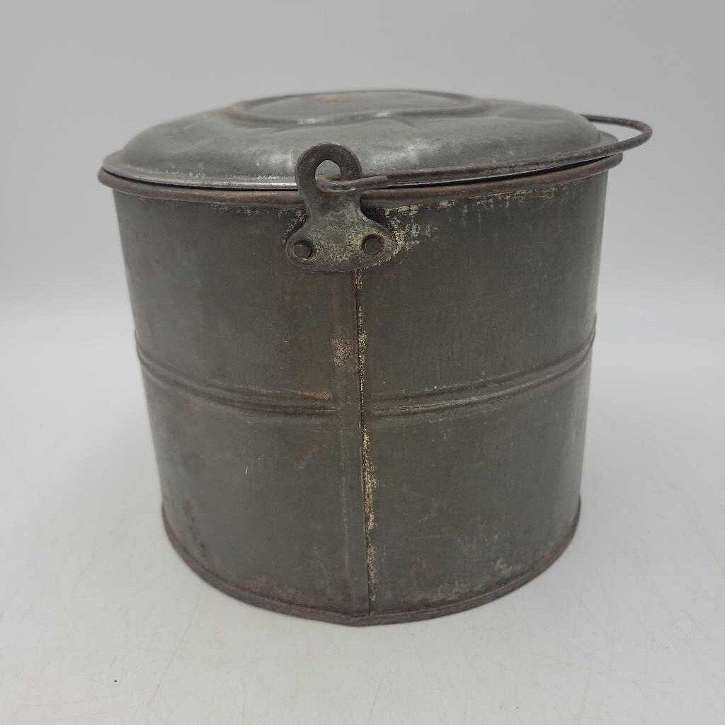 Early Coal Miner's Lunch Pail with Original Lid (TWS)