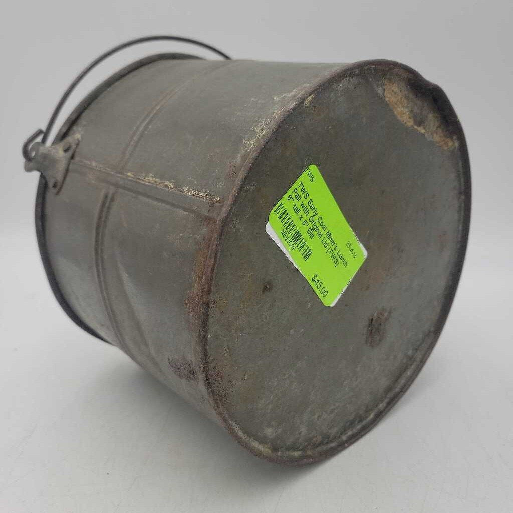 Early Coal Miner's Lunch Pail with Original Lid (TWS)
