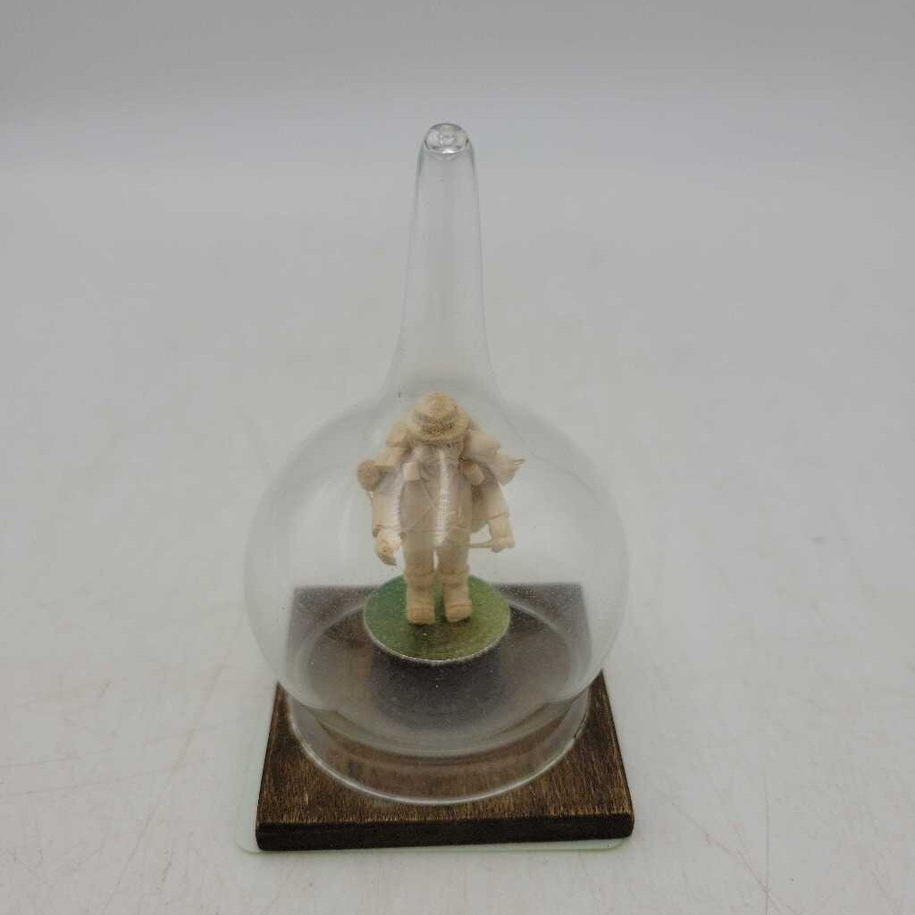Tiny Wood Carving in Teardrop Glass (TWS)
