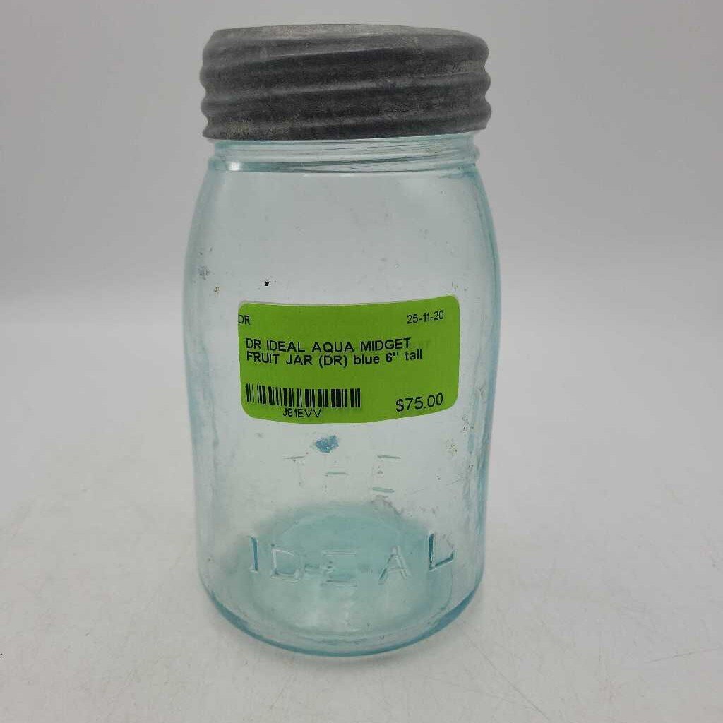IDEAL AQUA MIDGET FRUIT JAR (DR)
