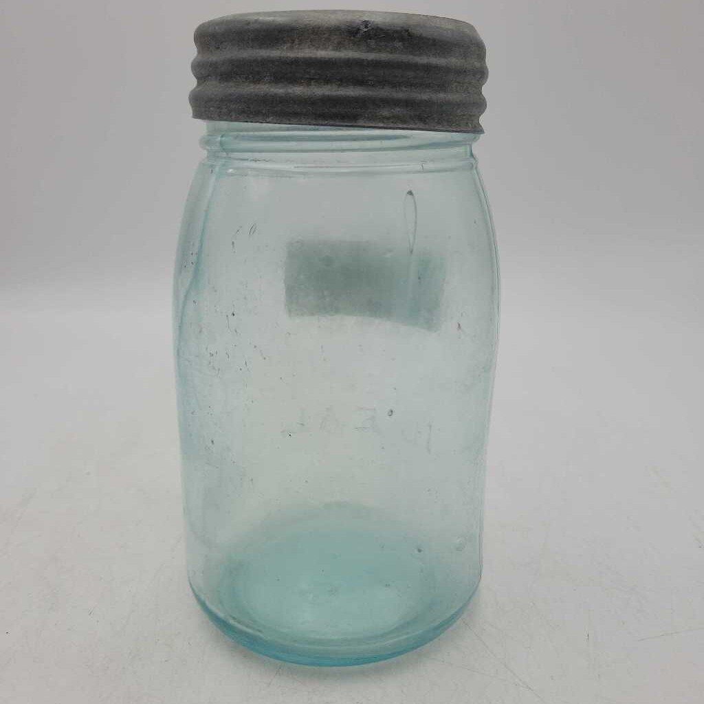 IDEAL AQUA MIDGET FRUIT JAR (DR)