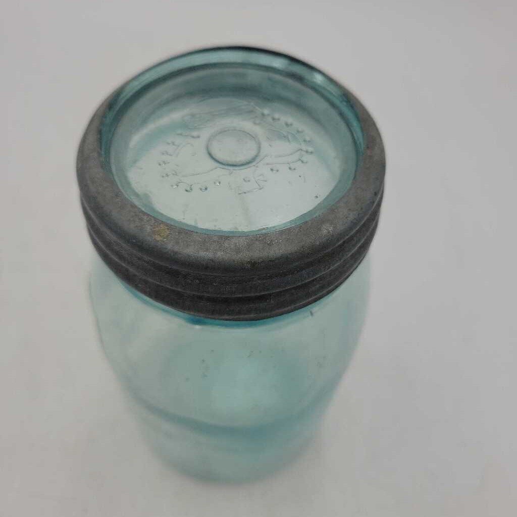 IDEAL AQUA MIDGET FRUIT JAR (DR)