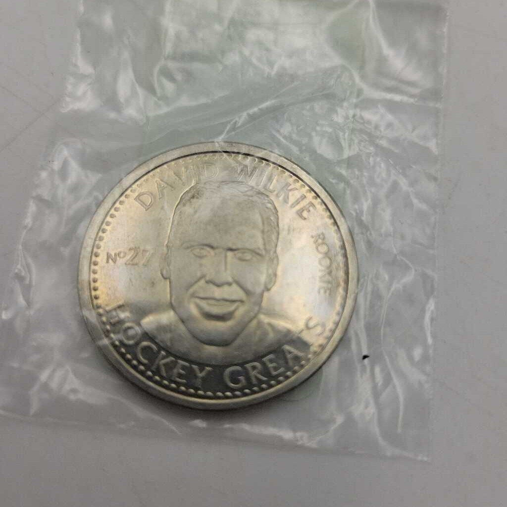 1996 Hockey Greats Coin David Wilkie (JAS)