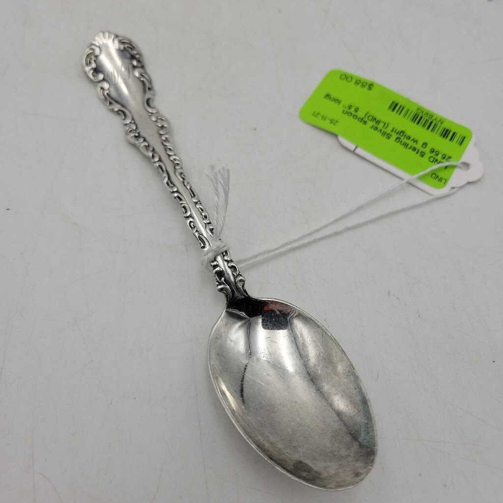 Sterling Silver spoon 25.56 g weight (LIND)