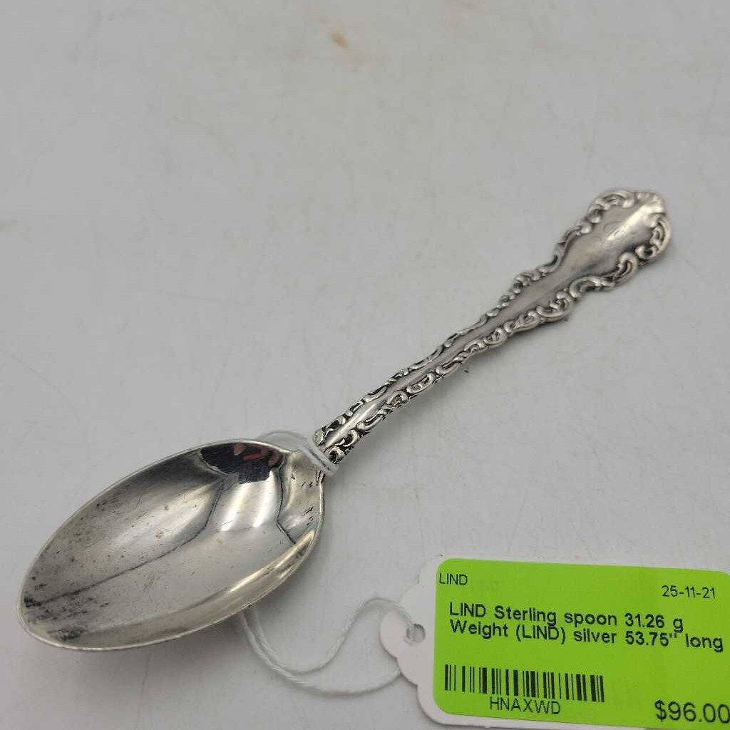 Sterling spoon 31.26 g Weight (LIND)