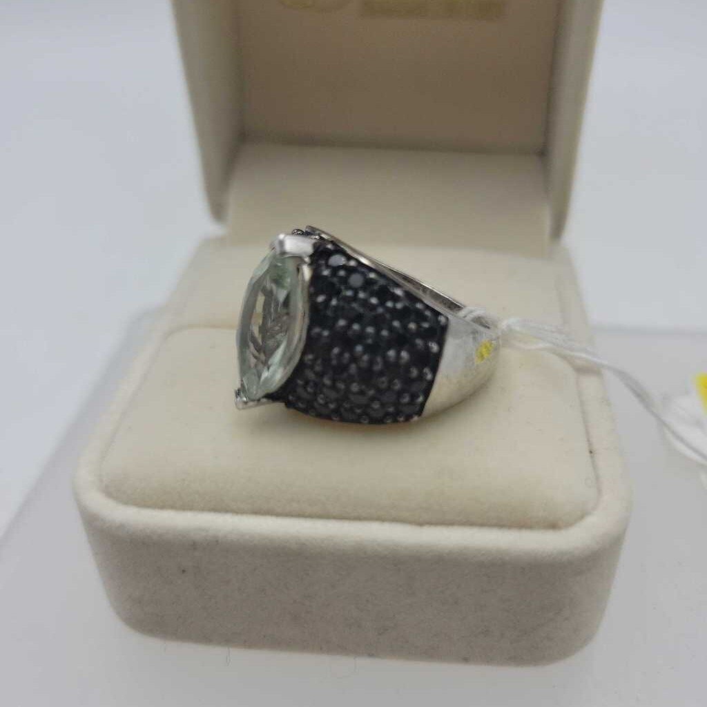 Sterling Spinel & Black Onyx Ring - 13403 (VT)