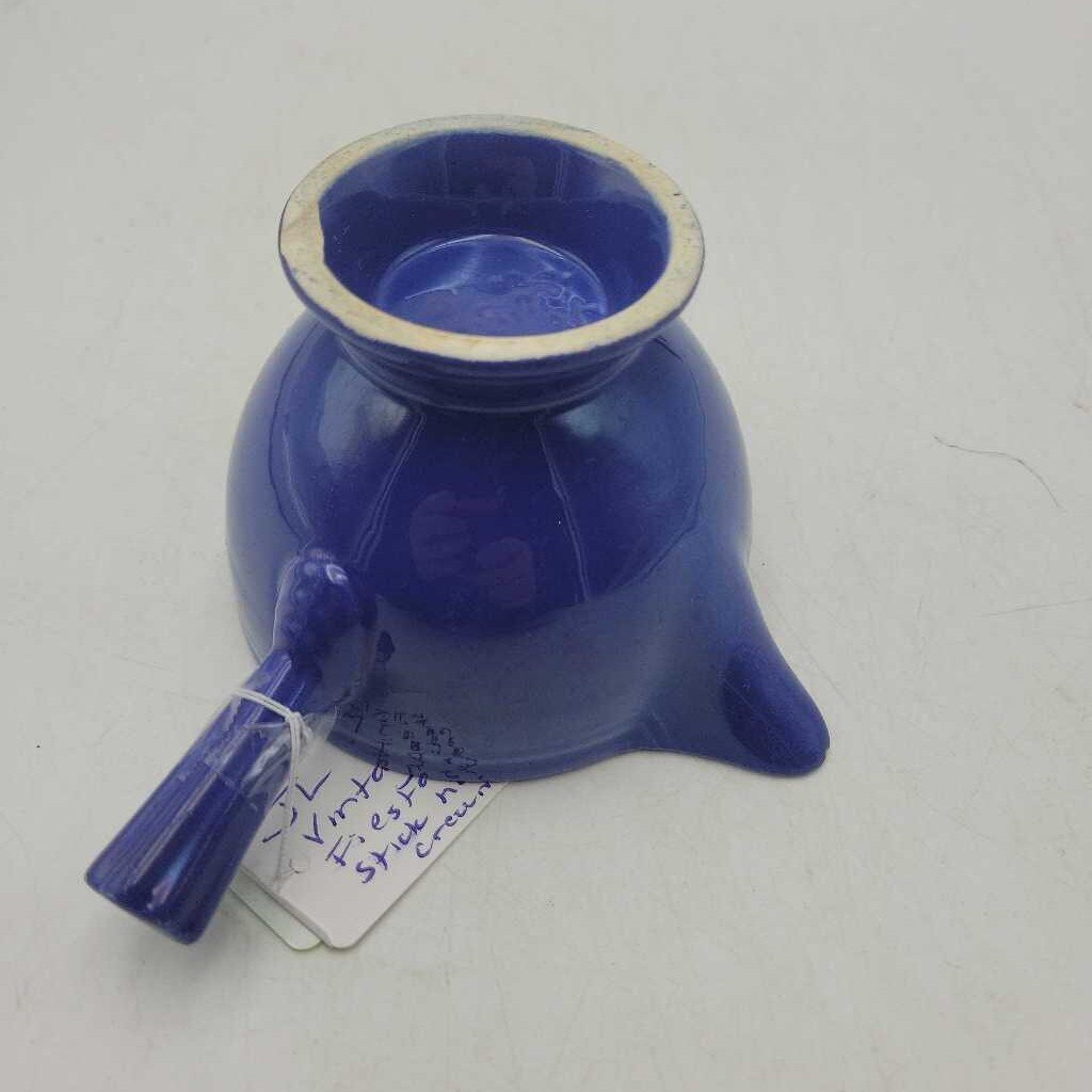 Vintage 1936-38 Fiesta Cobalt stick handle creamer (JL)
